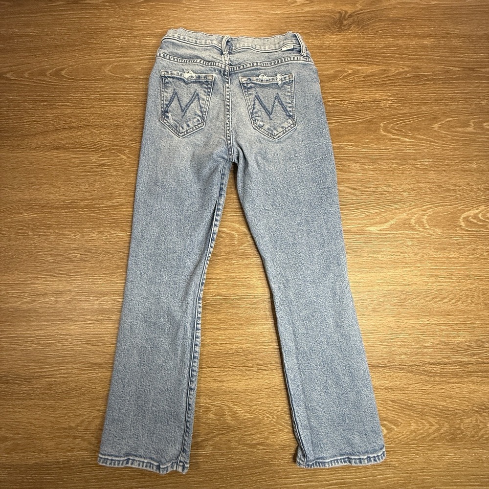 Mother The Insider Ankle Jeans Women Size 25 Distressed Crop Blue USA Flaw - Picture 12 of 13